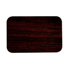 Brown Wooden Texture Open Lid Metal Box (silver)  