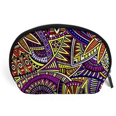 Violet Paisley Background, Paisley Patterns, Floral Patterns Accessory Pouch (large)