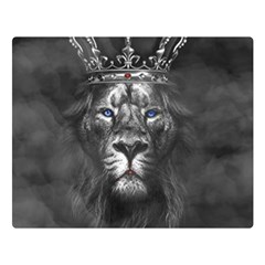 Lion King Of The Jungle Nature Two Sides Premium Plush Fleece Blanket (large)