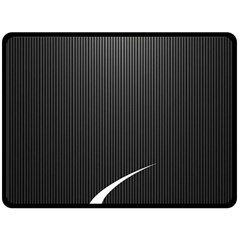 S Black Fingerprint, Black, Edge Fleece Blanket (large)