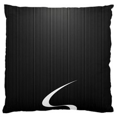 S Black Fingerprint, Black, Edge Large Cushion Case (one Side)