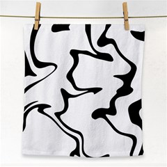 Black And White Swirl Background Face Towel