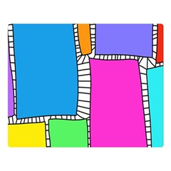 Shapes Texture Colorful Cartoon Two Sides Premium Plush Fleece Blanket (large)