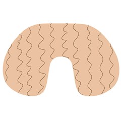 Lines Pattern Wiggly Minimal Print Travel Neck Pillow