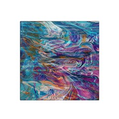Abstarct Cobalt Waves Satin Bandana Scarf 22  X 22 
