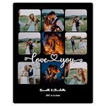 Personalized Phone Connected Heart Lover 9 Grid Two Sides Premium Plush Fleece Blanket (Teen Size) 60 x50  Blanket Front