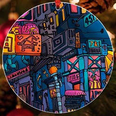Wallet City Art Graffiti Uv Print Acrylic Ornament Round