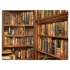Room Interior Library Books Bookshelves Reading Literature Study Fiction Old Manor Book Nook Reading Two Sides Premium Plush Fleece Blanket (baby Size)