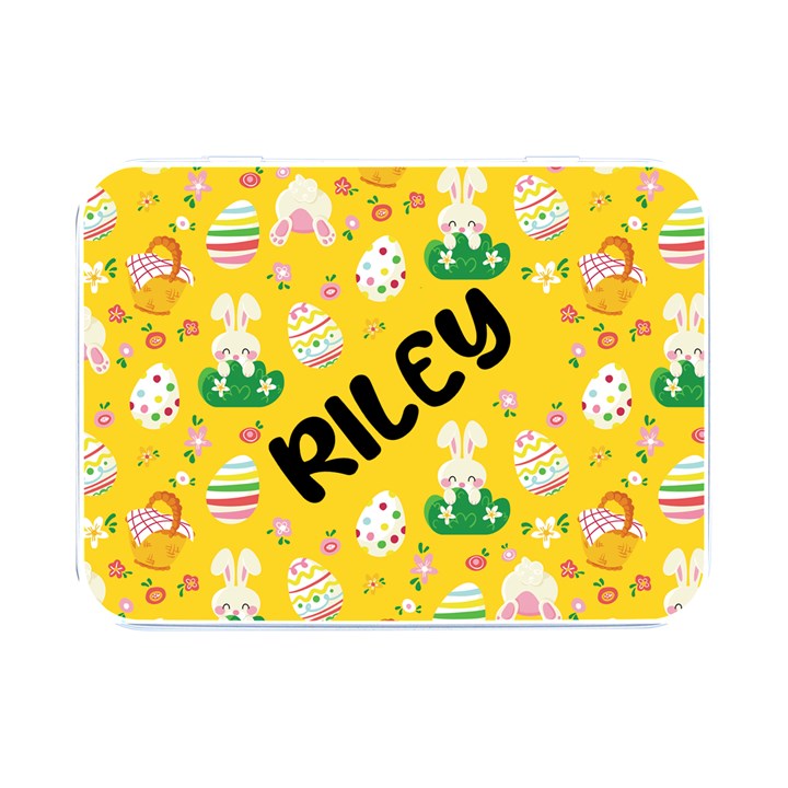 Personalized Easter Name Flip Top Metal Box Flip Top Metal Box (Silver)  