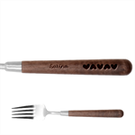 Personalized Heart Name Stainless Steel Fork with wooden Handle  Stainless Steel Fork With Wooden Handle Fork