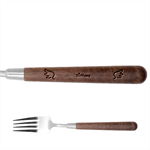 Personalized Angel Wing Name Stainless Steel Fork with wooden Handle  Stainless Steel Fork With Wooden Handle Fork