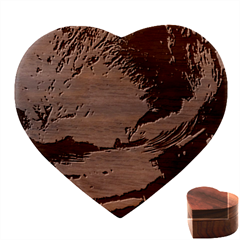 Wave Art Mood Water Sea Beach Heart Wood Jewelry Box