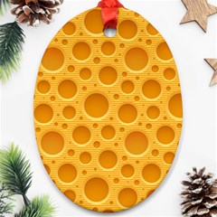 Cheese Texture Food Textures Ornament (oval)