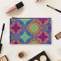 Colorful Floral Ornament, Floral Patterns Cosmetic Bag (medium)