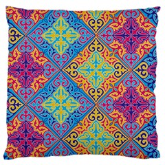 Colorful Floral Ornament, Floral Patterns Large Cushion Case (one Side)