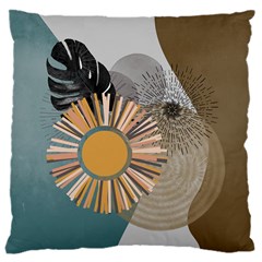 Boho Background Leaves Botanical Ornamental Pattern Seamless Decorative Design Wallpaper Nature Draw 16  Baby Flannel Cushion Case (two Sides)