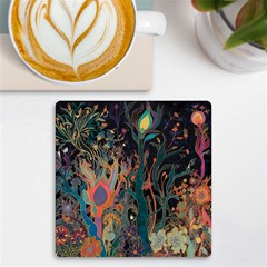 Trees Forest Mystical Forest Nature Junk Journal Landscape Uv Print Square Tile Coaster 