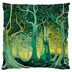 Trees Forest Mystical Forest Nature Junk Journal Scrapbooking Background Landscape 16  Baby Flannel Cushion Case (two Sides)