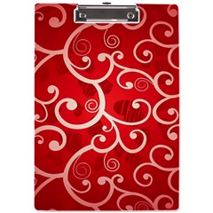 Patterns, Corazones, Texture, Red, A4 Acrylic Clipboard