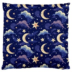Night Moon Seamless Background Stars Sky Clouds Texture Pattern 16  Baby Flannel Cushion Case (two Sides)