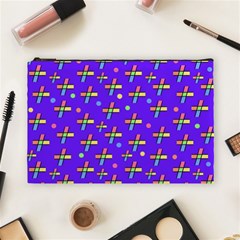 Abstract Background Cross Hashtag Cosmetic Bag (large)