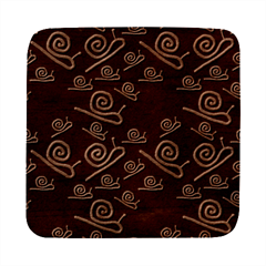 Pattern Repetition Snail Blue Square Wood Guitar Pick Holder Case And Picks Set