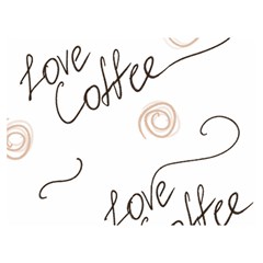 Seamless Pattern Coffee Text Two Sides Premium Plush Fleece Blanket (baby Size)