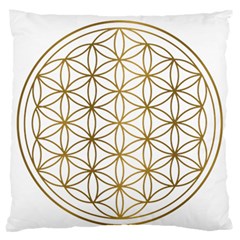 Gold Flower Of Life Sacred Geometry 16  Baby Flannel Cushion Case (two Sides)