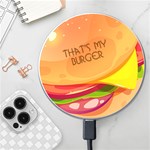 Personalized Burger Name Wireless Fast Charger Wireless Fast Charger(White) Front