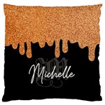 Personalized Glitter Initial Name Large Cushion Case Large Cushion Case (One Side) Front