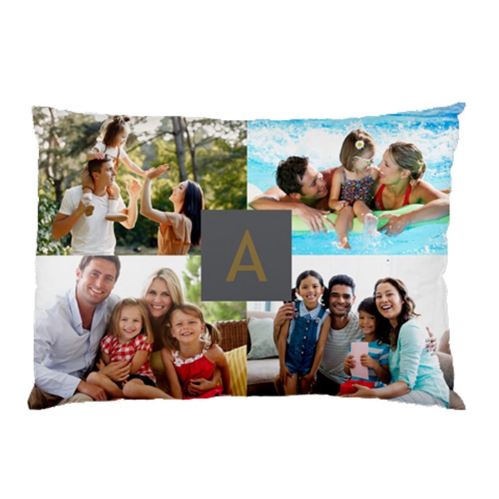 Personalized Photo Initial Pillow Case Pillow Case
