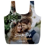 Personalized Save the Date Wedding Couple Photo Name Recycle Bag Full Print Recycle Bag (XXXL) Front