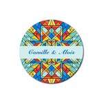 Personalized Church Name Rubber Coaster (Round) Rubber Coaster (Round) Front