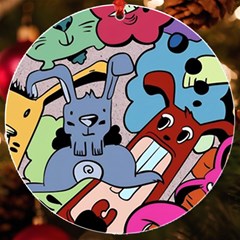 Graffiti Monster Street Theme Uv Print Acrylic Ornament Round