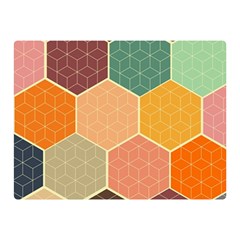 Abstract Hex Hexagon Grid Pattern Honeycomb Two Sides Premium Plush Fleece Blanket (mini)
