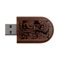 Adventure Time Cartoon Wood Oval Usb Flash Drive