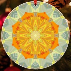 Sunshine Sunny Sun Abstract Yellow Uv Print Acrylic Ornament Round