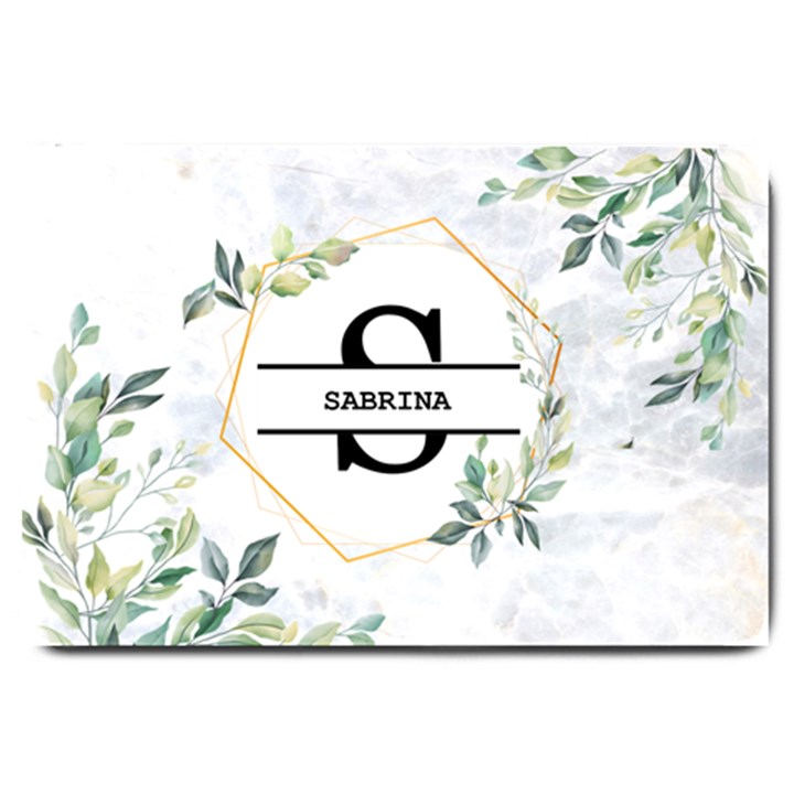 Personalized Initial Name Floral Doormat Large Doormat