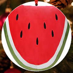Watermelon Pillow Fluffy Uv Print Acrylic Ornament Round