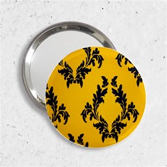 Yellow Regal Filagree Pattern 2 25  Handbag Mirrors
