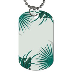 Illustrations Foliage Background Border Dog Tag (one Side)