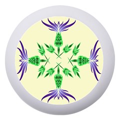 Thistle Flower Purple Thorny Flora Dento Box With Mirror