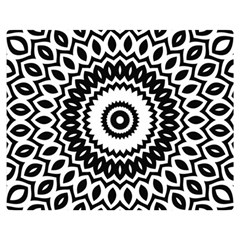 Circular Concentric Radial Symmetry Abstract Two Sides Premium Plush Fleece Blanket (teen Size)