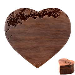 Christmas Ornament Heart Wood Jewelry Box