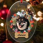 Personalized Pet Photo Name UV Print Acrylic Ornament Oval UV Print Acrylic Ornament Oval Front