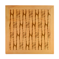 Fern Texture Nature Leaves Wood Photo Frame Cube