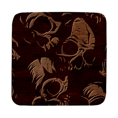 Skulls Square Wood Guitar Pick Holder Case And Picks Set