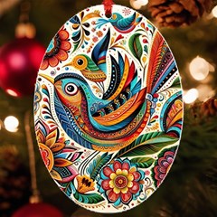 Madhubani Art A Uv Print Acrylic Ornament Oval