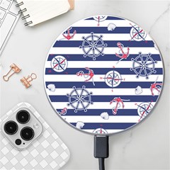 Seamless Marine Pattern Wireless Fast Charger(white)