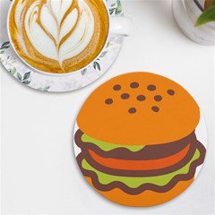Hamburger Uv Print Round Tile Coaster